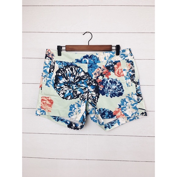 J. Crew Pants - J Crew | Floral Stretch Side Zip Chino Shorts